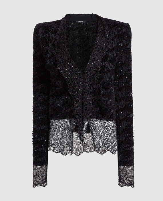 Black cardigan with sequins