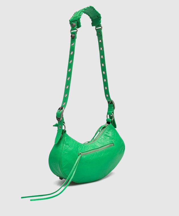 Balenciaga Le Cagole green leather hobo bag 6713071VG9Y image 3