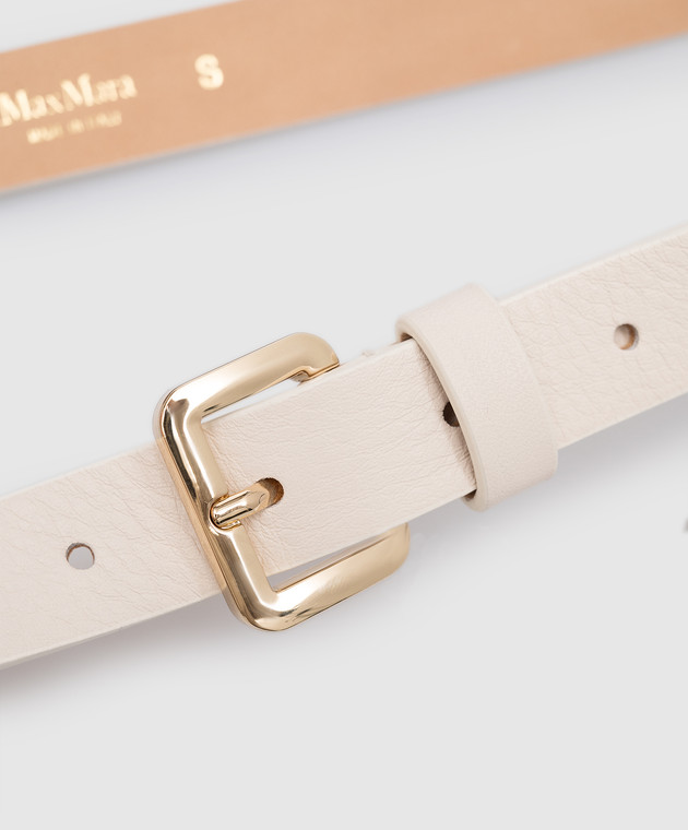 Max Mara MALAGA white leather belt MALAGA изображение 4