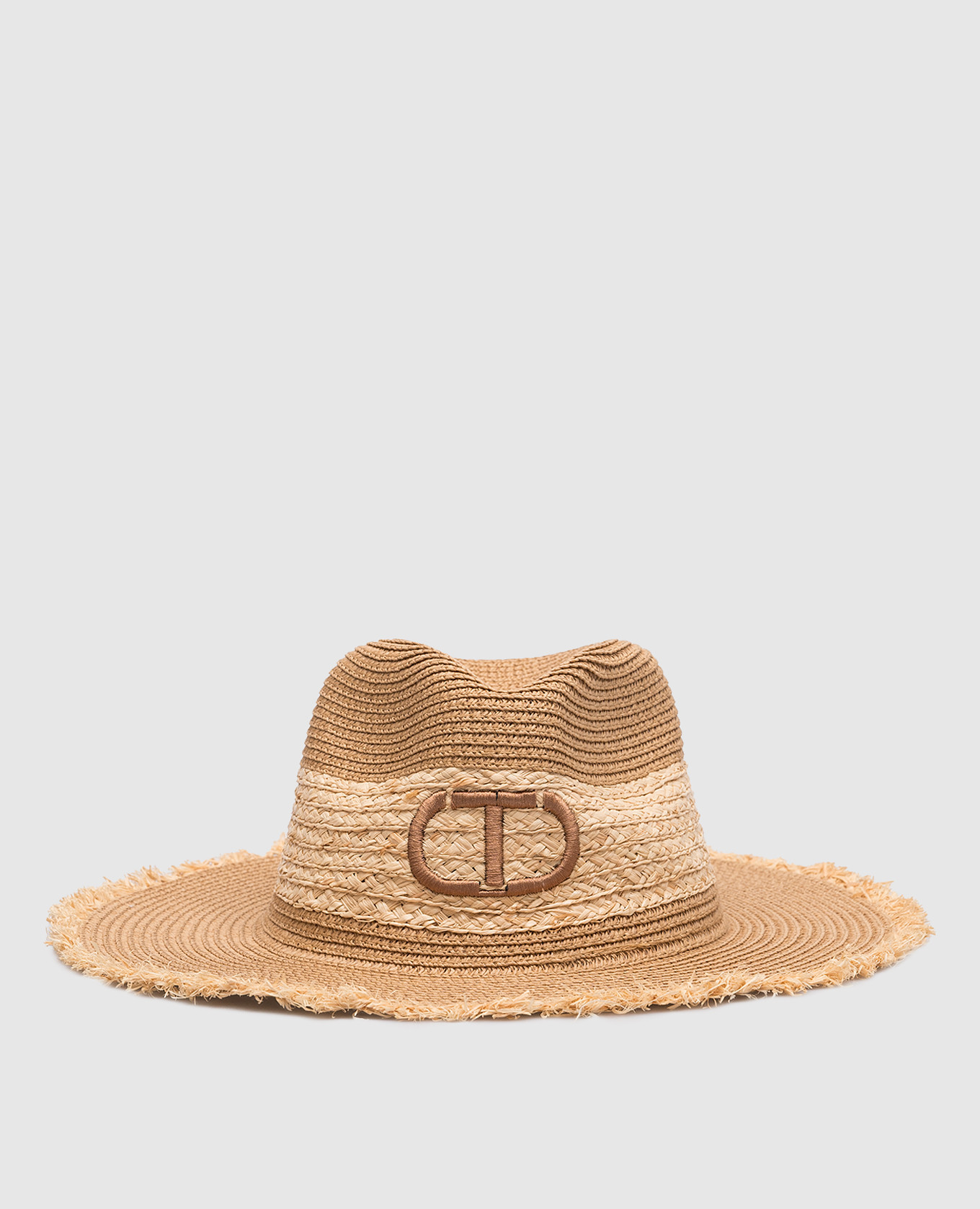 

Коричневая шляпа с вышивкой логотипа, Коричневый, Шляпы