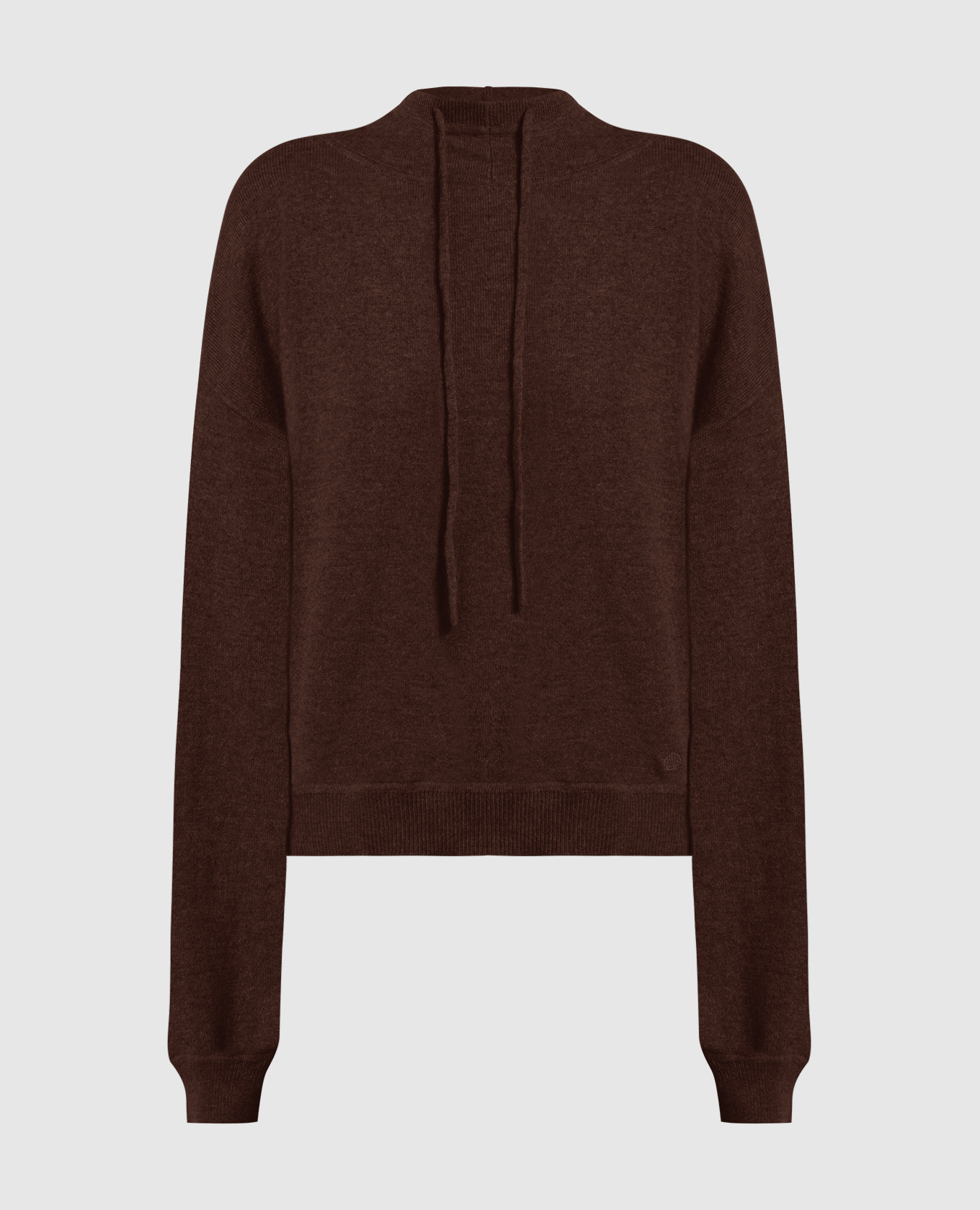 Brown cashmere hoodie