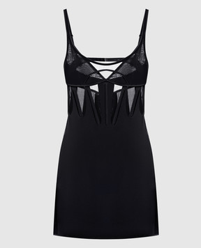 Thierry Mugler Черное платье с корсетом 22S1RO1377691