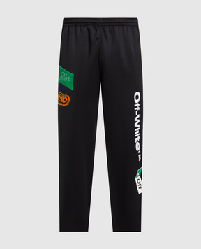 Off-White Черные спортивные брюки с логотипом OMCJ020F22FAB001