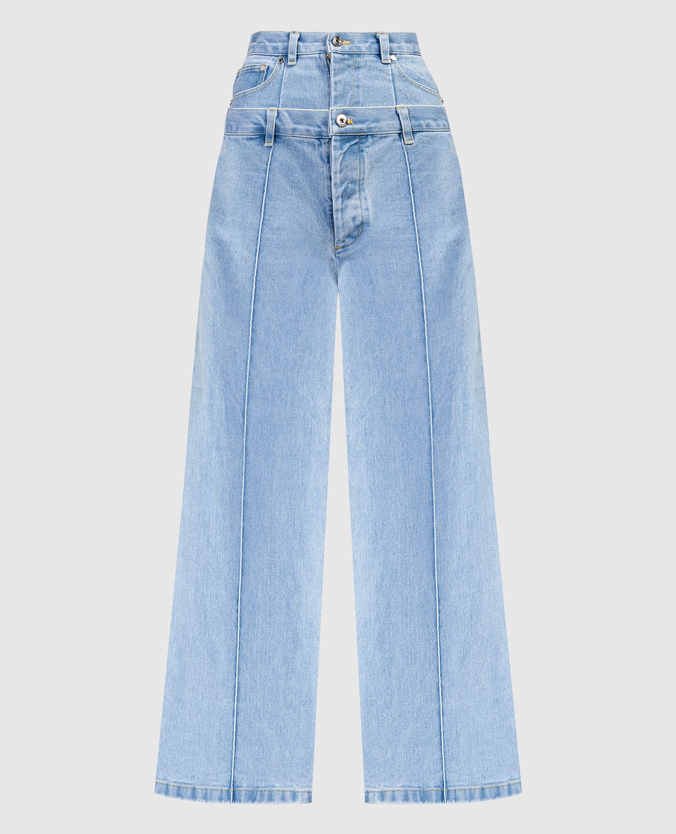Blue jeans with double construction