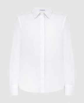 Brunello Cucinelli Біла сорочка з ланцюжком моніль M0091MA606