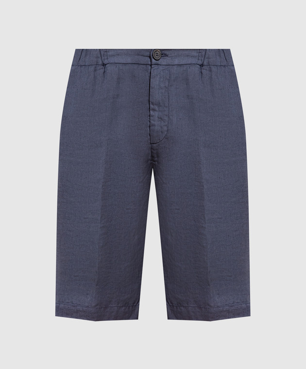 Peserico Blue linen shorts R54119T001617