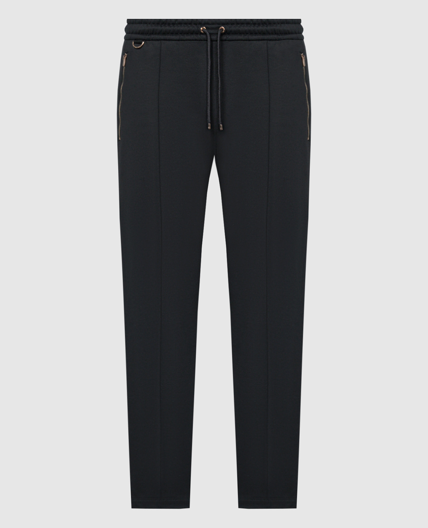 Black sweatpants with logo silk