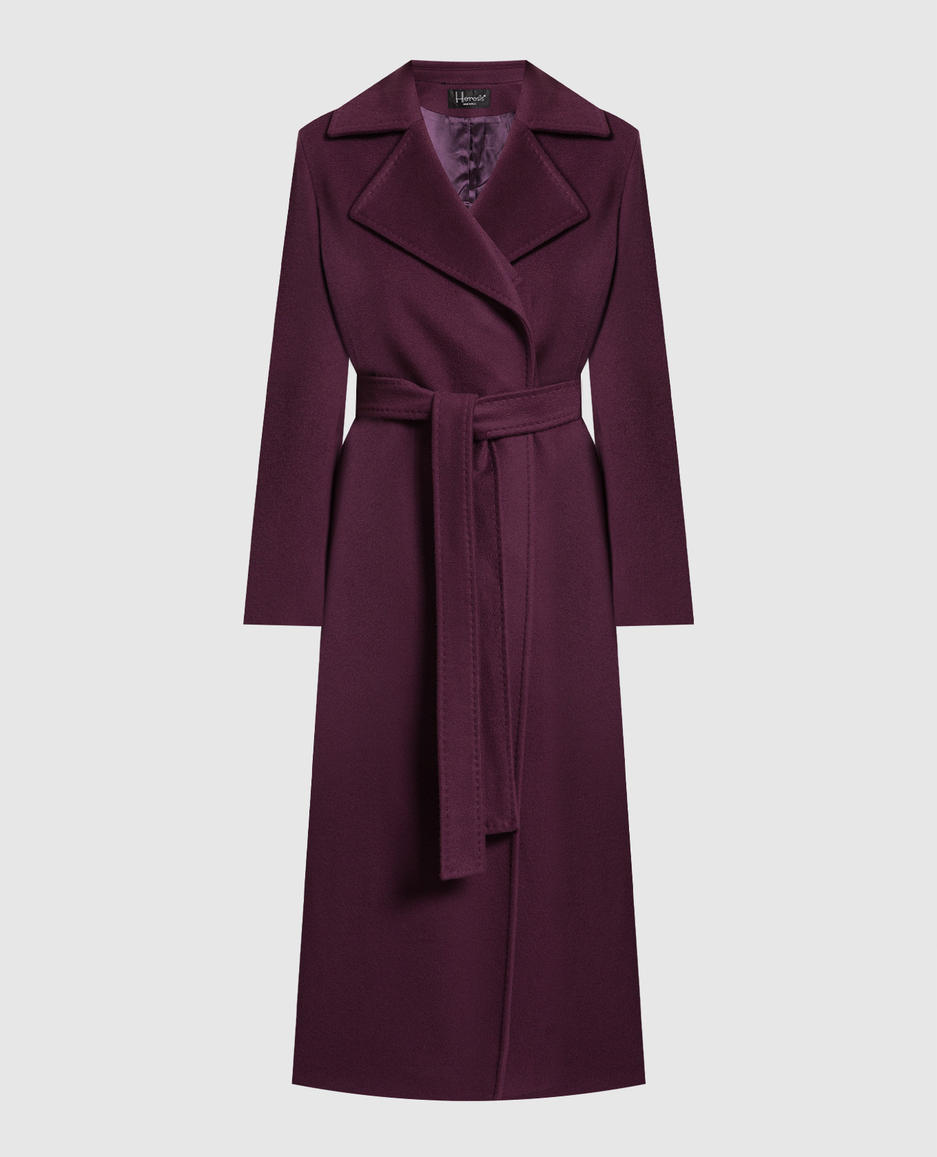 Фиолетовое пальто из шерсти