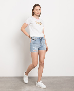 Dolce&Gabbana Блакитні джинсові шорти з проріхами FTCLFDG8GJ6