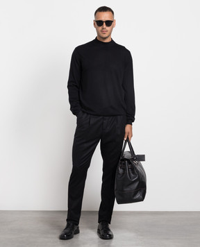 Brunello Cucinelli Чорні штани з вовни ME226E1740
