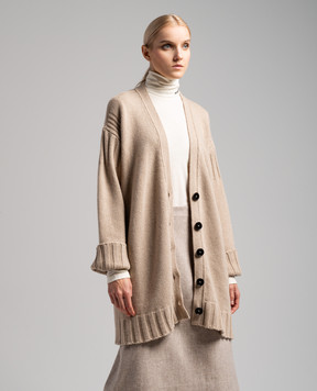 Jil Sander Коричневий кардиган з кашеміру J40GP0036J13207