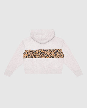 Palm Angels Дитяче сіре меланжеве худі з логотипом PGBB009F23FLE00112+