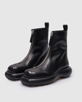 Jil Sander Чорні шкіряні черевики J15WU0049P4942