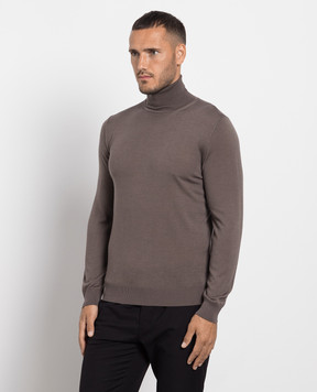 Cashmere&Whiskey Коричневый гольф из шерсти, шелка и кашемира. MU8571318410R