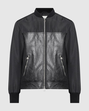 Alexander McQueen Чорна комбінована куртка з принтом логотипа Graffiti 775946Q5AME