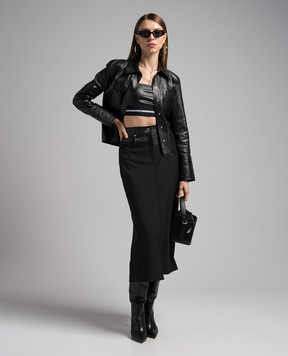 Helmut Lang Черный топ с логотипом N06HW510