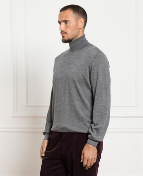 Brunello Cucinelli Серый гольф из шерсти и кашемира M2400103