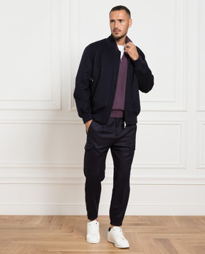 Brunello Cucinelli Синий бомбер из шерсти MM4636474