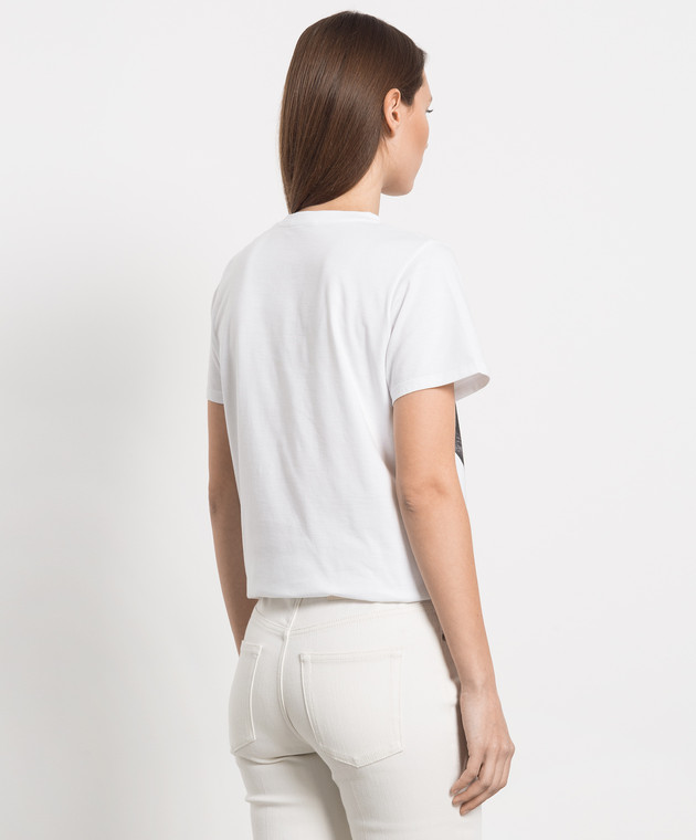 Alexander McQueen White t-shirt with bustier print 735039QZAHZ изображение 4
