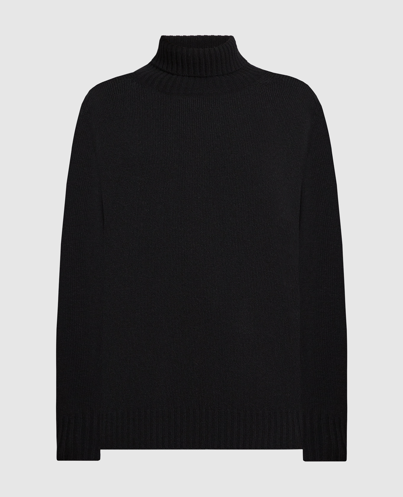 Manu black wool and cashmere sweater