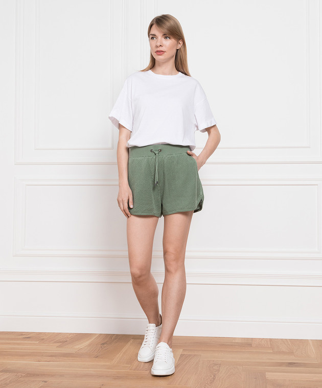 Brunello Cucinelli Green knitted shorts M19197999 image 2