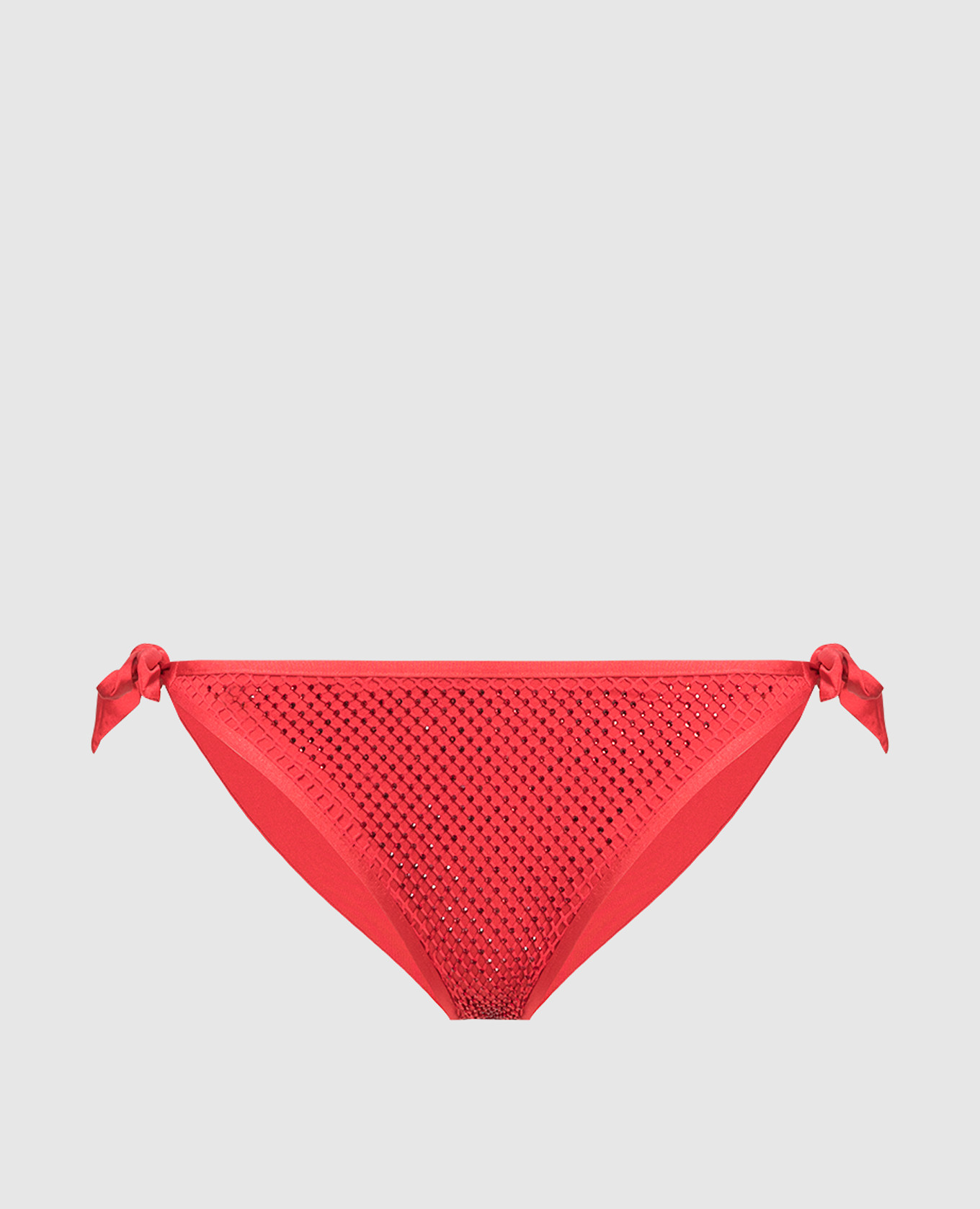 Red panties from a swimsuit with crystals