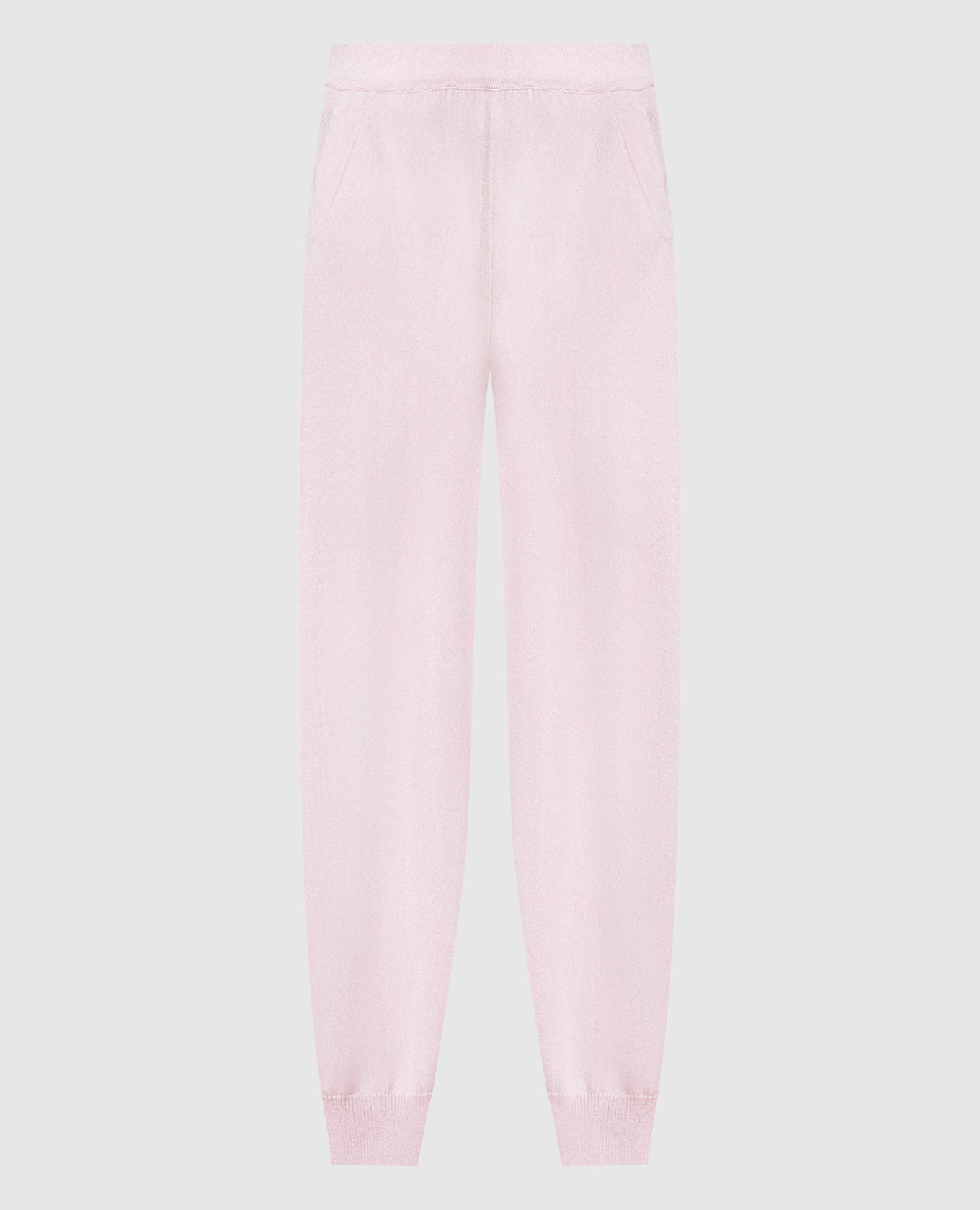 Розовые спортивные штаны из кашемира