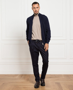 Brunello Cucinelli Бежевый гольф из кашемира и шелка M2300103