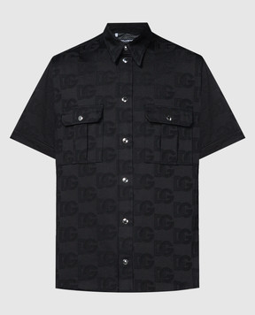 Dolce&Gabbana Черная рубашка в узор G5KF1TFJ6BR