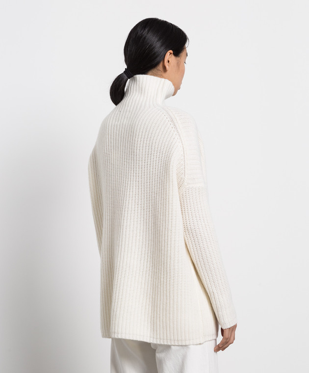 Allude Білий светр із вовни та кашеміру 22517603 зображення 4