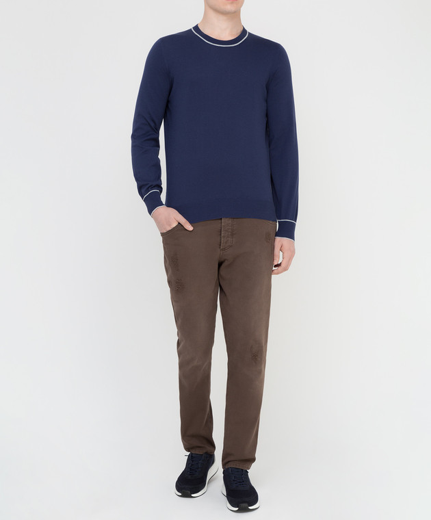 Brunello Cucinelli Темно-синий джемпер M29800800 изображение 2
