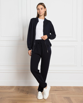 John Smedley Синя спортивна кофта Singular з вовни 16SINGULAR
