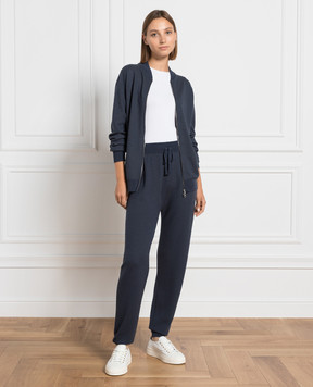 John Smedley Сині джогери Singular з вовни 17SINGULAR