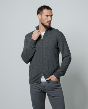 Cashmere&Whiskey Сірий кардиган з кашеміру 356N