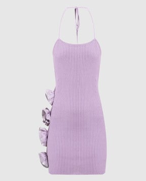 Giuseppe Di Morabito Milano Фиолетовое платье мини с кристаллами SS23242KN79