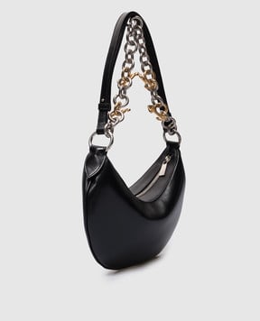 Off-White Черная кожаная сумка Hemisphere с логотипом. OWNN179S24LEA001