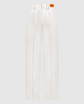 Heron Preston Білі штани з пачтем логотипу HWCA032F22FAB001
