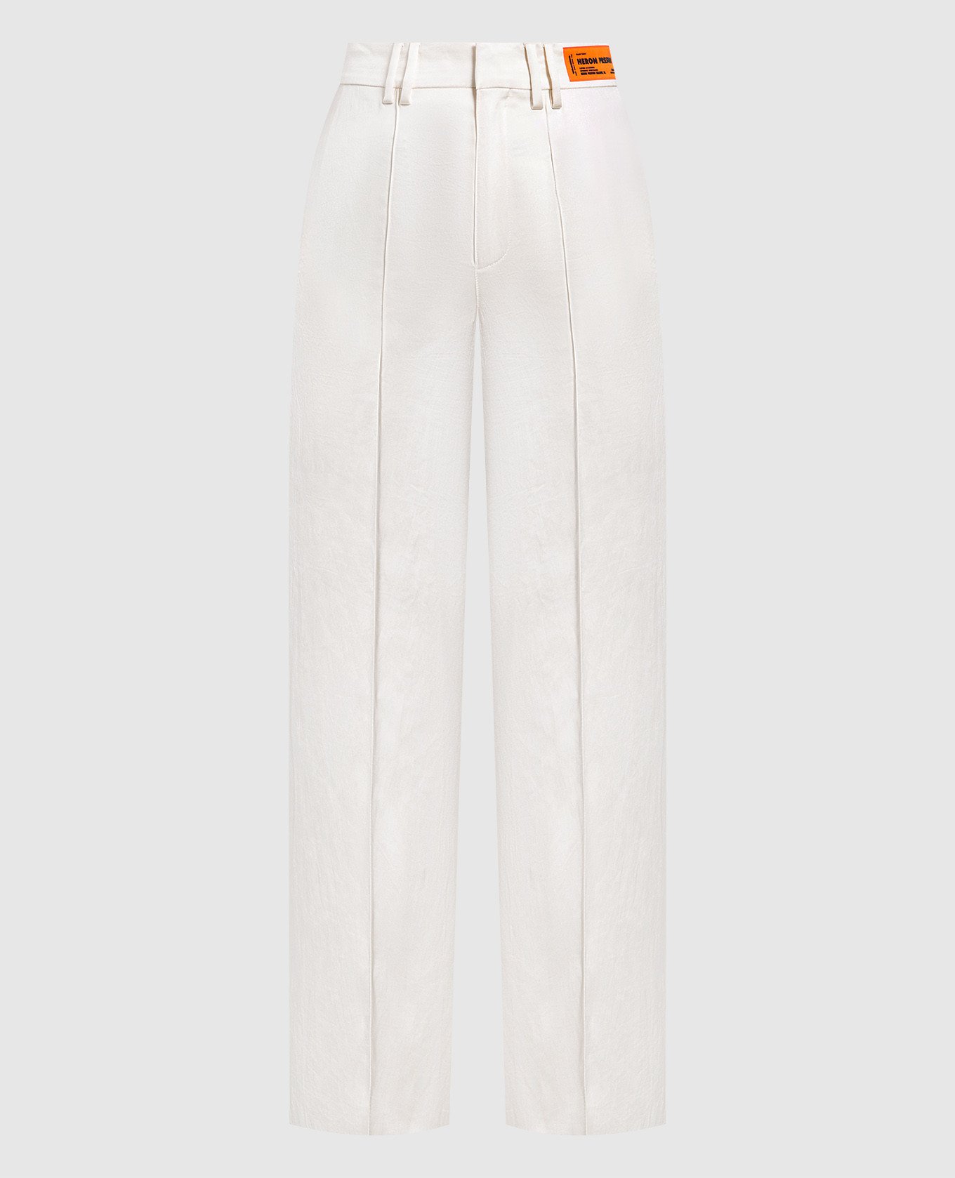 Белые брюки с пачтем логотипа