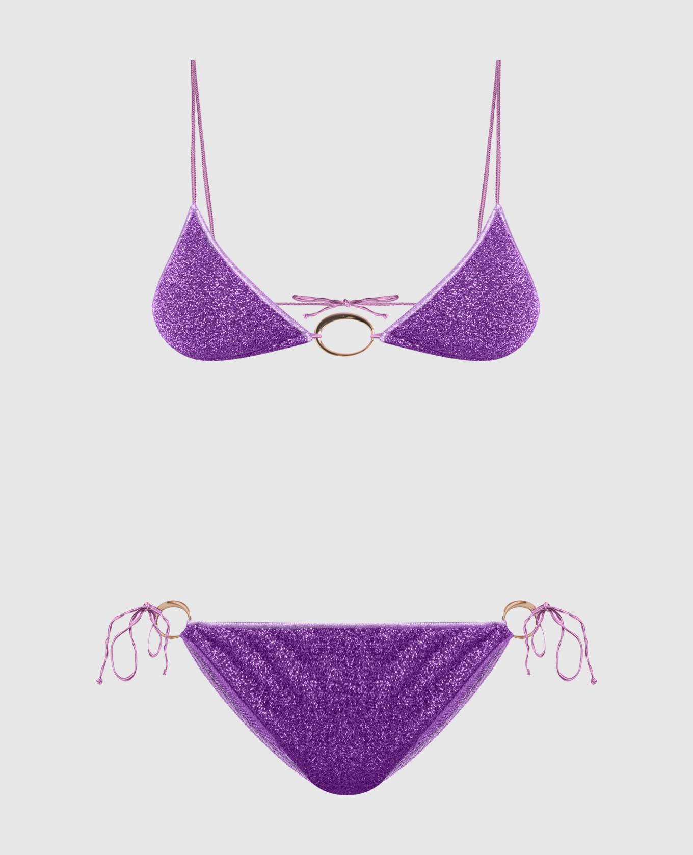 Purple HS22 Lumiere O-Kini lurex swimsuit