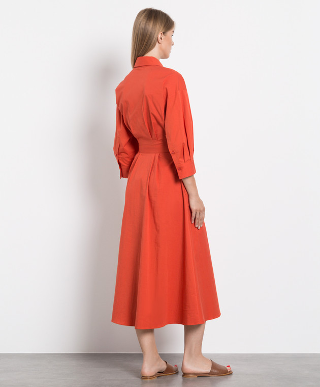 Loro Piana Коралове плаття-сорочка міді Irma FAM1291 зображення 4