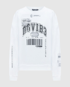 Dolce&Gabbana Білий світшот з принтом DGVIB3 G9AQVTG7K3H