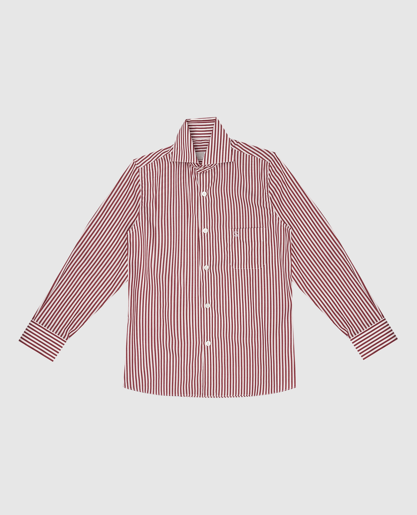 Children's burgundy striped shirt