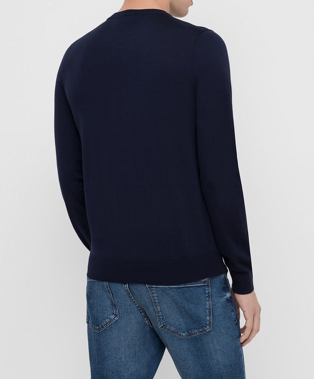 Gucci Темно-синий джемпер из шерсти 576810 изображение 4