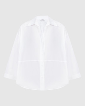 Peserico Біла укорочена сорочка з ланцюжком моніль S0653208928