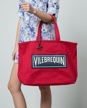 Vilebrequin Червона пляжна сумка BRITBAG з логотипом BRGU3100
