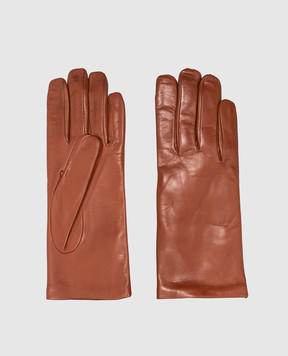 Sermoneta Gloves Коричневые кожаные классические перчатки SG304
