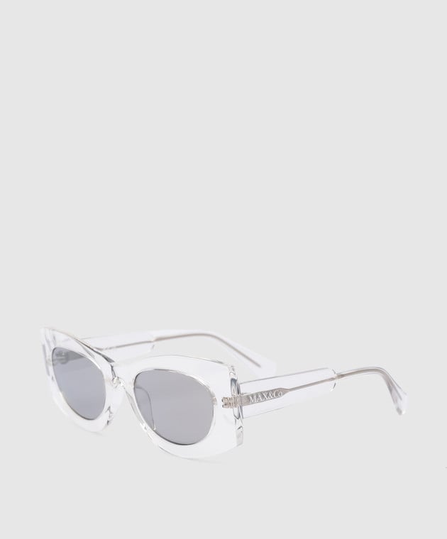Max & Co Прозорі сонцезахисні окуляри MO0068 зображення 3
