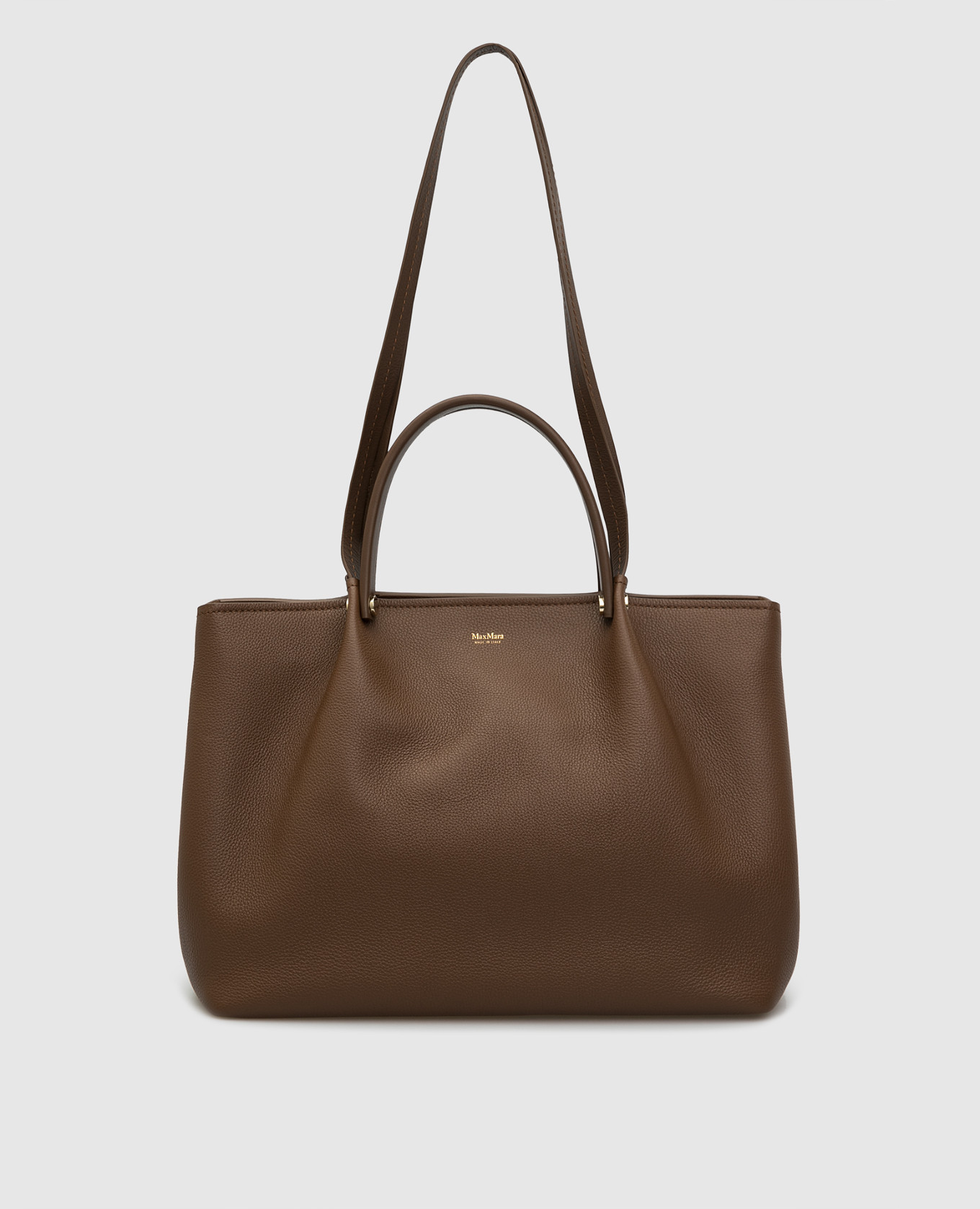 Max Mara - Коричневая кожаная сумка TOTE2 купить в Symbol