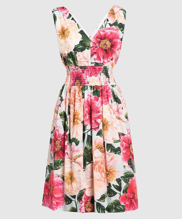 Dolce&Gabbana Midi dress in floral print F6J7HTHS5H9