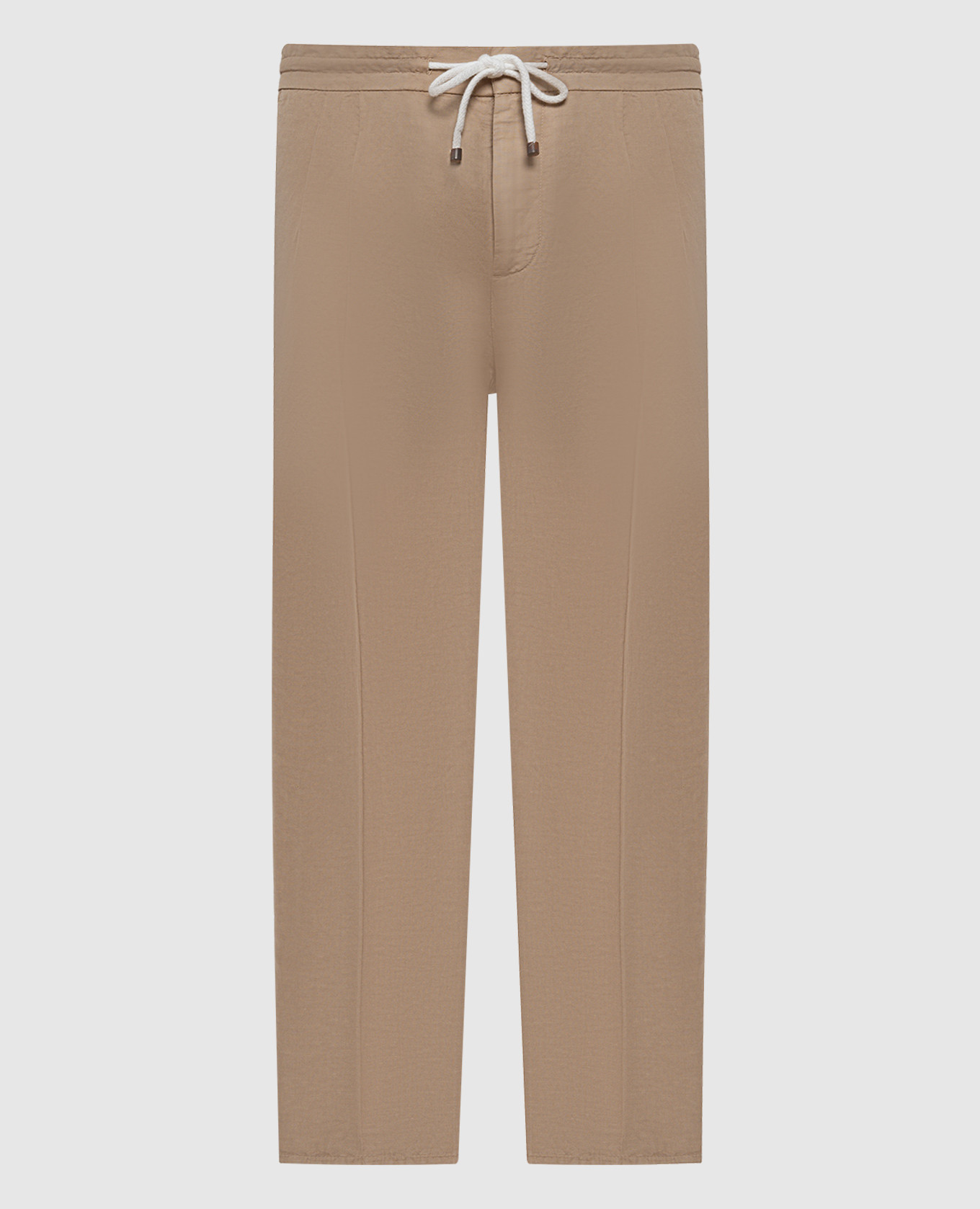Beige pants with linen